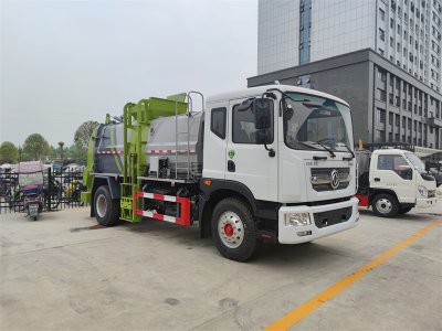 餐廚垃圾車(chē)，收集運(yùn)輸剩飯剩菜泔水垃圾我擔(dān)當(dāng)，干濕分離我本領(lǐng)大